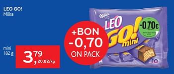 Promoties Leo go! milka mini - Milka - Geldig van 10/03/2021 tot 23/03/2021 bij Alvo