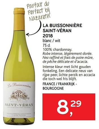 Promotions La buissonnière saint-véran 2018 blanc - Vins blancs - Valide de 10/03/2021 à 23/03/2021 chez Alvo