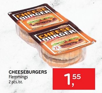 Promotions Cheeseburgers flemmings - Flemming's - Valide de 10/03/2021 à 23/03/2021 chez Alvo