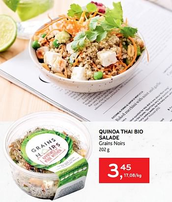 Promotions Quinoa thai bio salade grains noirs - GRAINS NOIRS - Valide de 10/03/2021 à 23/03/2021 chez Alvo