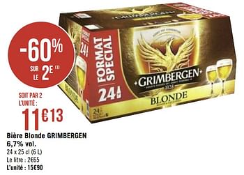 Promotions Bière blonde grimbergen - Grimbergen - Valide de 01/03/2021 à 14/03/2021 chez Géant Casino
