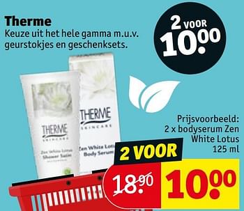 Promoties Bodyserum zen white lotus - Therme - Geldig van 02/03/2021 tot 07/03/2021 bij Kruidvat