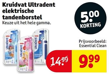 Promoties Kruidvat ultradent elektrische tandenborstel - Huismerk - Kruidvat - Geldig van 02/03/2021 tot 07/03/2021 bij Kruidvat