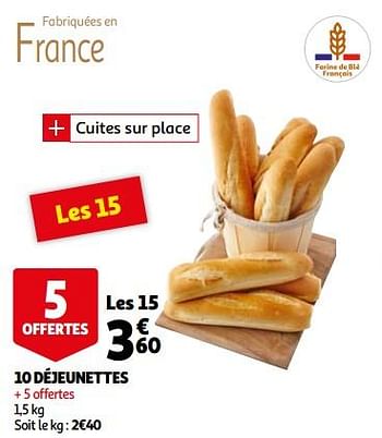 Promotions 10 déjeunettes - Produit Maison - Auchan Ronq - Valide de 03/03/2021 à 09/03/2021 chez Auchan Ronq