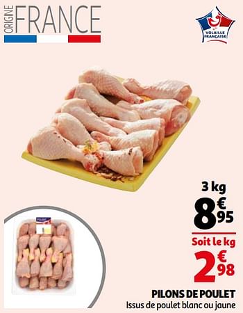 Promoties Pilons de poulet - Huismerk - Auchan - Geldig van 03/03/2021 tot 09/03/2021 bij Auchan