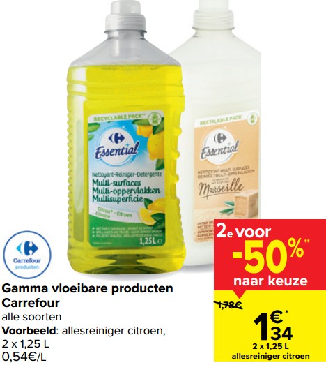 Promoties Allesreiniger citroen - Huismerk - Carrefour  - Geldig van 03/03/2021 tot 15/03/2021 bij Carrefour