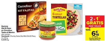 Promoties Chunky salsa dip mild old el paso - Old El Paso - Geldig van 03/03/2021 tot 15/03/2021 bij Carrefour