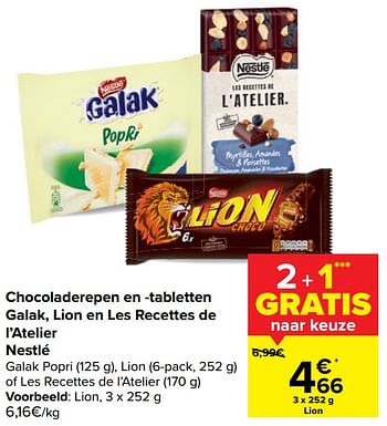 Promoties Lion - Nestlé - Geldig van 03/03/2021 tot 15/03/2021 bij Carrefour