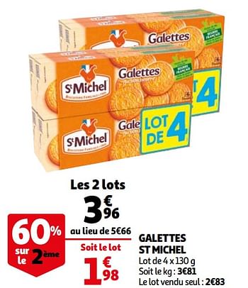 Promotions Galettes st michel - St Michel - Valide de 03/03/2021 à 09/03/2021 chez Auchan Ronq