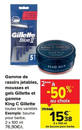 Promoties Baume pour barbe - Gillette - Geldig van 03/03/2021 tot 15/03/2021 bij Carrefour
