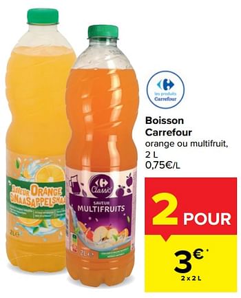 Promoties Boisson carrefour - Huismerk - Carrefour  - Geldig van 03/03/2021 tot 15/03/2021 bij Carrefour