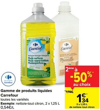 Promotions Nettoie-tout citron - Produit maison - Carrefour  - Valide de 03/03/2021 à 15/03/2021 chez Carrefour