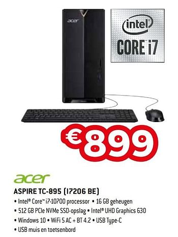 Promoties Acer aspire tc-895 i7206 be - Acer - Geldig van 01/03/2021 tot 31/03/2021 bij Exellent