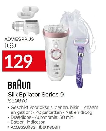 Promoties Braun silk epilator series 9 se9870 - Braun - Geldig van 01/03/2021 tot 31/03/2021 bij Selexion