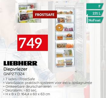 Promotions Liebherr diepvriezer gnp271324 - Liebherr - Valide de 01/03/2021 à 31/03/2021 chez Selexion