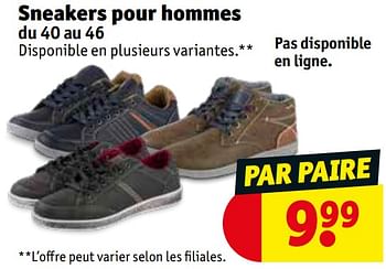 Promoties Sneakers pour hommes - Huismerk - Kruidvat - Geldig van 02/03/2021 tot 07/03/2021 bij Kruidvat