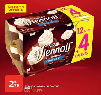 Promotions Le viennois l`original au chocolat nestlé - Nestlé - Valide de 03/03/2021 à 08/03/2021 chez Atac