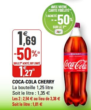 Promotions Coca-cola cherry - Coca Cola - Valide de 03/03/2021 à 14/03/2021 chez G20