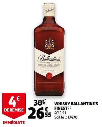 Promotions Whisky ballantine`s finest - Ballantine's - Valide de 03/03/2021 à 09/03/2021 chez Auchan Ronq