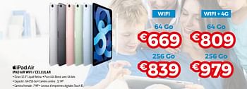 Promoties Apple ipad air wifi - cellular - Apple - Geldig van 01/03/2021 tot 31/03/2021 bij Exellent