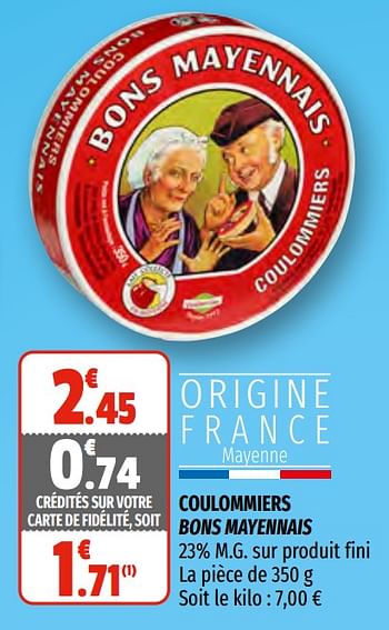 Promotions Coulommiers bons mayennais - Bons Mayennais - Valide de 03/03/2021 à 14/03/2021 chez Coccinelle
