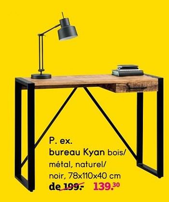 Promotions Bureau kyan - Produit maison - Leen Bakker - Valide de 01/03/2021 à 28/03/2021 chez Leen Bakker