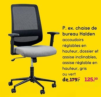 Promotions Chaise de bureau halden - Produit maison - Leen Bakker - Valide de 01/03/2021 à 28/03/2021 chez Leen Bakker