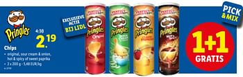 Promoties Chips - Pringles - Geldig van 08/03/2021 tot 13/03/2021 bij Lidl