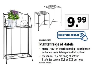 Promoties Plantenrekje of -tafels - Flora  Best - Geldig van 08/03/2021 tot 13/03/2021 bij Lidl