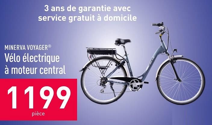 Minerva V lo lectrique moteur central En promotion chez Aldi