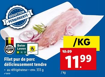 Promotions Filet pur de porc délicieusement tendre - Produit maison - Lidl - Valide de 08/03/2021 à 13/03/2021 chez Lidl