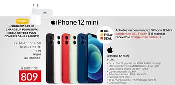 Promoties Apple iphone 12 mini h12m - Apple - Geldig van 01/03/2021 tot 31/03/2021 bij Selexion
