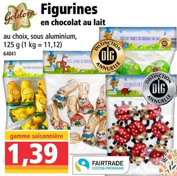 Promoties Figurines en chocolat au lait - Goldora - Geldig van 03/03/2021 tot 10/03/2021 bij Norma