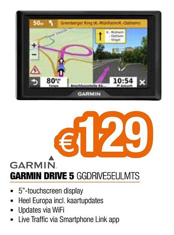 Promotions Garmin drive 5 ggdrive5eulmts - Garmin - Valide de 01/03/2021 à 31/03/2021 chez Expert