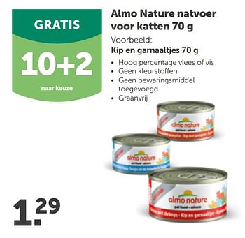 Promoties Almo nature natvoer voor katten kip en garnaaltjes - Huismerk - Aveve - Geldig van 10/03/2021 tot 20/03/2021 bij Aveve