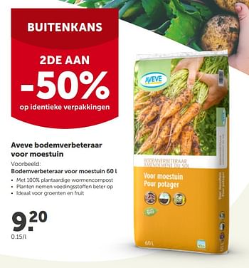 Promoties Aveve bodemverbeteraar voor moestuin - Huismerk - Aveve - Geldig van 10/03/2021 tot 20/03/2021 bij Aveve