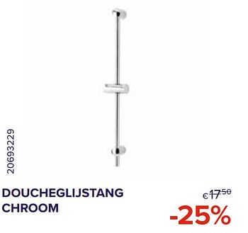Promoties Doucheglijstang chroom -25% - Huismerk - Euroshop - Geldig van 01/03/2021 tot 30/03/2021 bij Euro Shop
