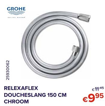 Promoties Relexaflex doucheslang 150 cm chroom - Grohe - Geldig van 01/03/2021 tot 30/03/2021 bij Euro Shop