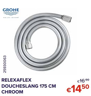 Promoties Relexaflex doucheslang 175 cm chroom - Grohe - Geldig van 01/03/2021 tot 30/03/2021 bij Euro Shop