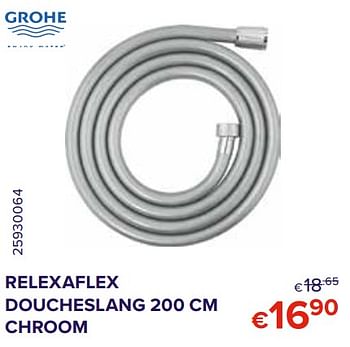 Promoties Relexaflex doucheslang 200 cm chroom - Grohe - Geldig van 01/03/2021 tot 30/03/2021 bij Euro Shop