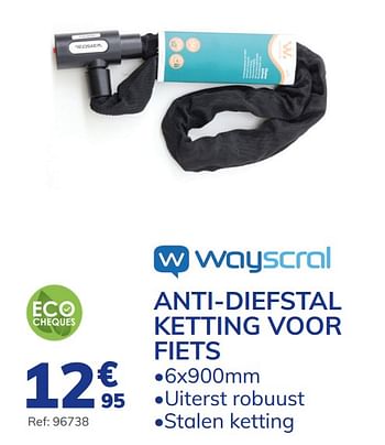 Promotions Anti-diefstal ketting voor fiets - Wayscrall - Valide de 04/03/2021 à 24/08/2021 chez Auto 5