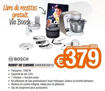 Promoties Bosch robot de cuisine b4mum5xw10 - Bosch - Geldig van 01/03/2021 tot 31/03/2021 bij Expert