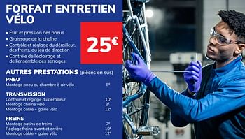 Promotions Forfait entretien vélo fietsen - Fietsen - Valide de 04/03/2021 à 24/08/2021 chez Auto 5