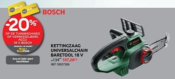 Promoties Bosch kettingzaag universalchain baretool 18 v - Bosch - Geldig van 17/03/2021 tot 29/03/2021 bij Brico