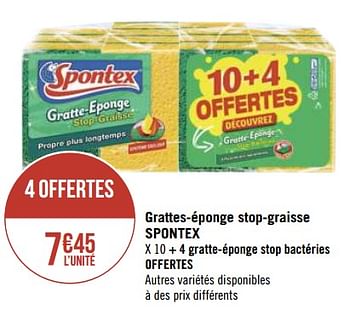 Promotions Grattes-éponge stop-graisse spontex - Spontex - Valide de 08/03/2021 à 21/03/2021 chez Géant Casino