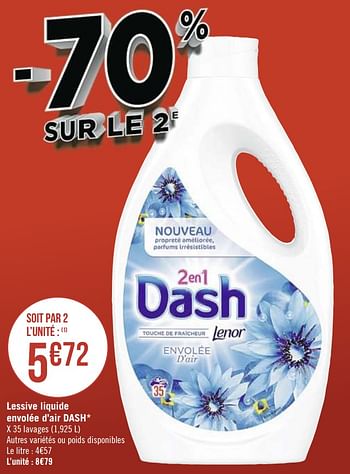 Promotions Lessive liquide envolée d`air dash - Dash - Valide de 08/03/2021 à 21/03/2021 chez Géant Casino
