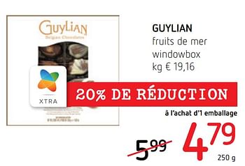Promotions Guylian fruits de mer windowbox - Guylian - Valide de 11/03/2021 à 24/03/2021 chez Spar (Colruytgroup)