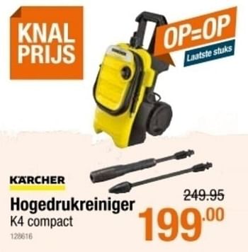 Promoties Kärcher hogedrukreiniger k4 compact - Kärcher - Geldig van 04/03/2021 tot 24/03/2021 bij Cevo Market