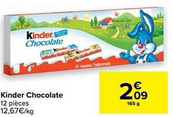 Promotions Kinder chocolate - Kinder - Valide de 10/03/2021 à 22/03/2021 chez Carrefour