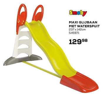 Promoties Maxi glijbaan met waterspuit - Smoby - Geldig van 16/03/2021 tot 20/04/2021 bij Supra Bazar